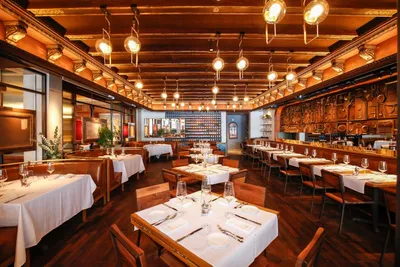 Finished hand-painted ceiling at Quality Italian Denver